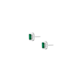 Mini Lab Grown Emerald Heirloom Stud Earrings