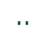 Mini Lab Grown Emerald Heirloom Stud Earrings