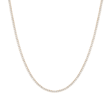 Lab Grown White Sapphire Tennis Necklace