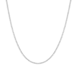 Lab Grown White Sapphire Tennis Necklace