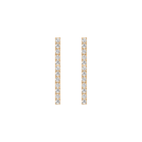 Lab Grown White Sapphire Tennis Earrings
