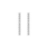Lab Grown White Sapphire Tennis Earrings
