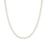 Floating Lab Grown White Sapphire Tennis Necklace