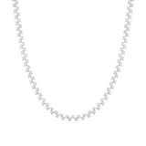 Floating Lab Grown White Sapphire Tennis Necklace