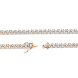 Floating Lab Grown White Sapphire Tennis Necklace