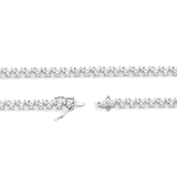 Floating Lab Grown White Sapphire Tennis Necklace