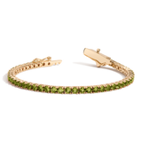 Lab Grown Green Peridot Tennis Bracelet