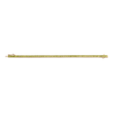 Lab Grown Green Peridot Baguette Tennis Bracelet