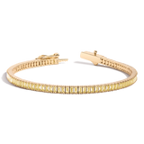 Lab Grown Citrine Baguette Tennis Bracelet