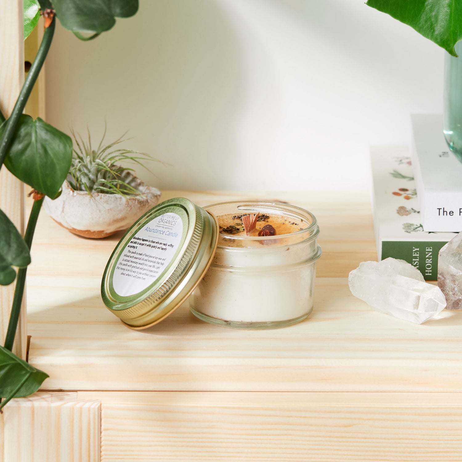 Abundance Candle / Ritual Candle / Intention Candle / Hand Poured Candle / Soy Wax Candle/ Butter Me Up Organics / Good Luck Candle / Money