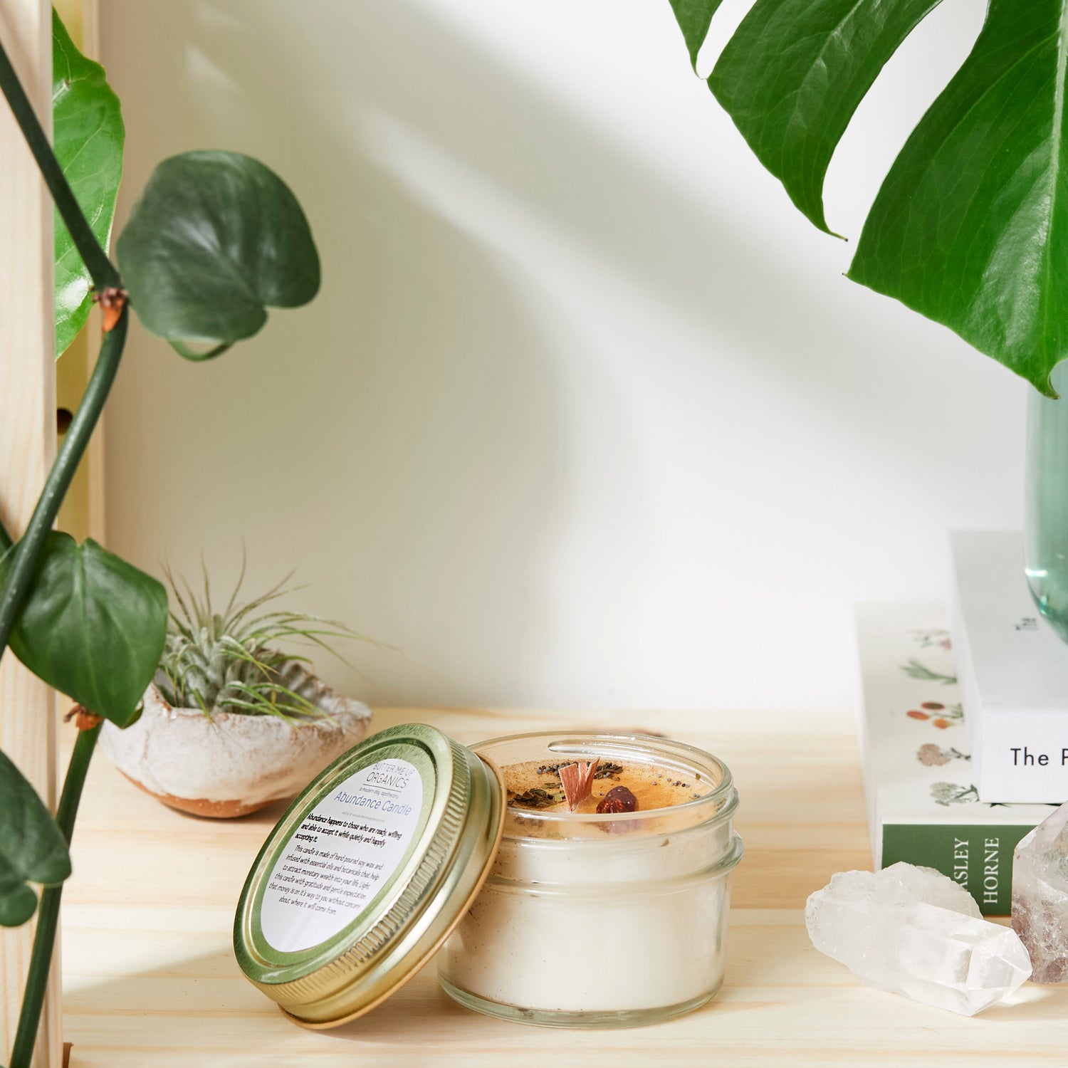 Abundance Candle / Ritual Candle / Intention Candle / Hand Poured Candle / Soy Wax Candle/ Butter Me Up Organics / Good Luck Candle / Money