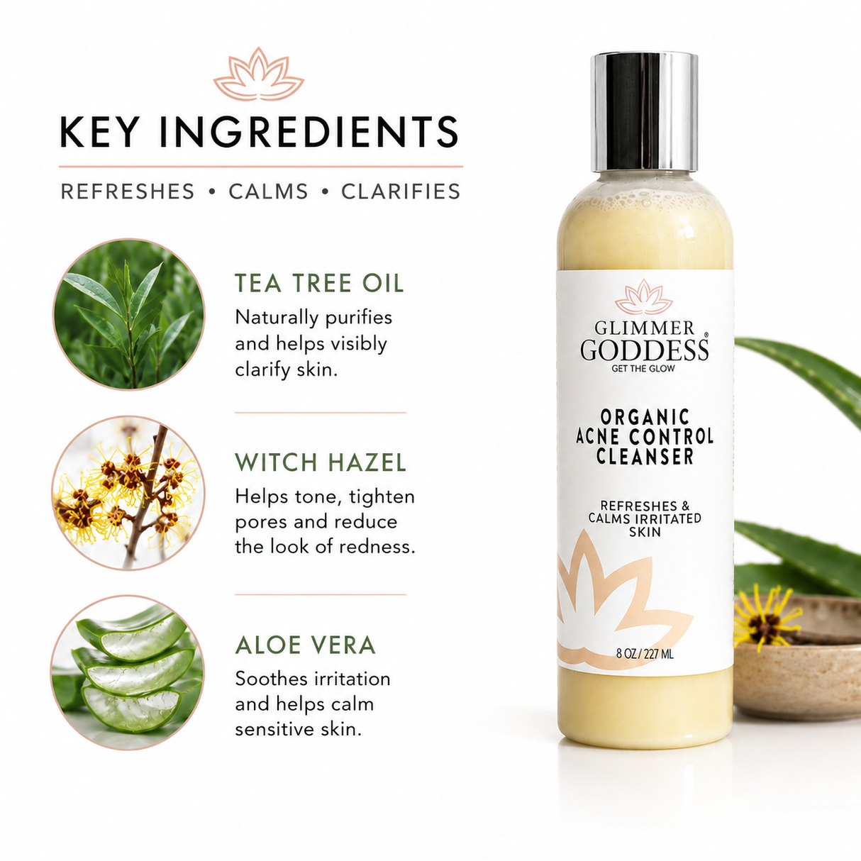 Organic Acne Cleanser with Hemp Seed Oil