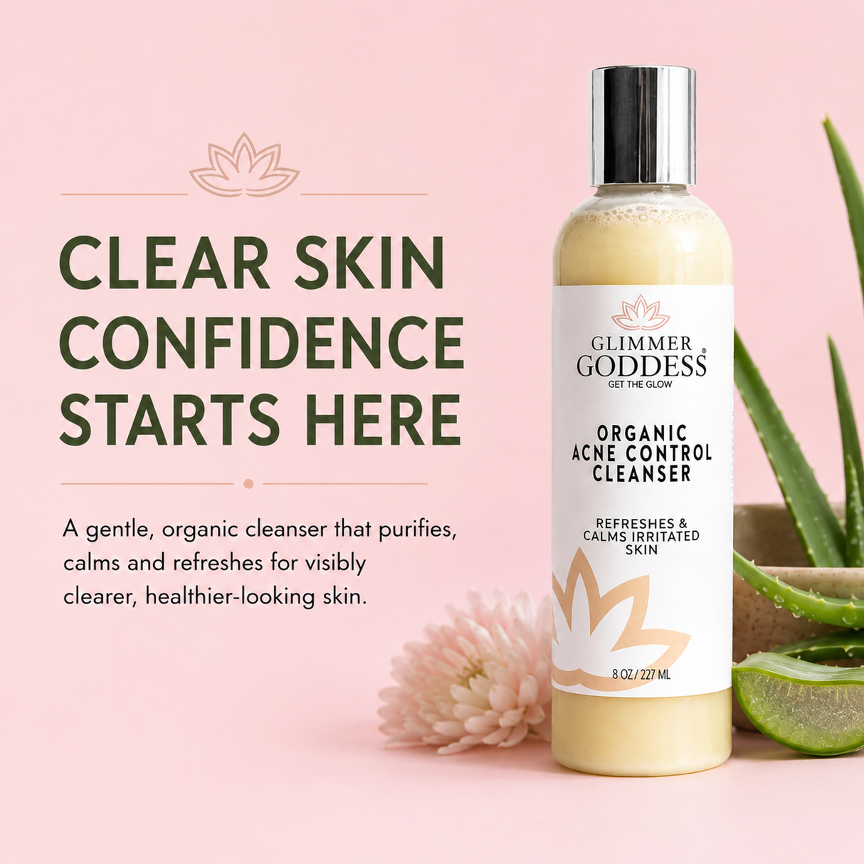 Organic Acne Cleanser with Hemp Seed Oil