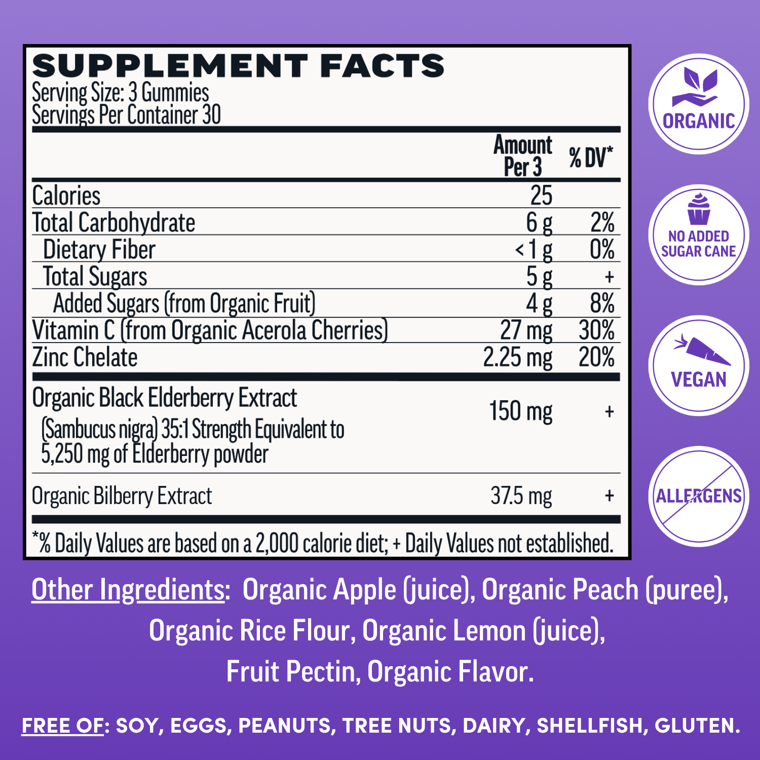 Adult Elderberry Immunity Gummies (90ct)