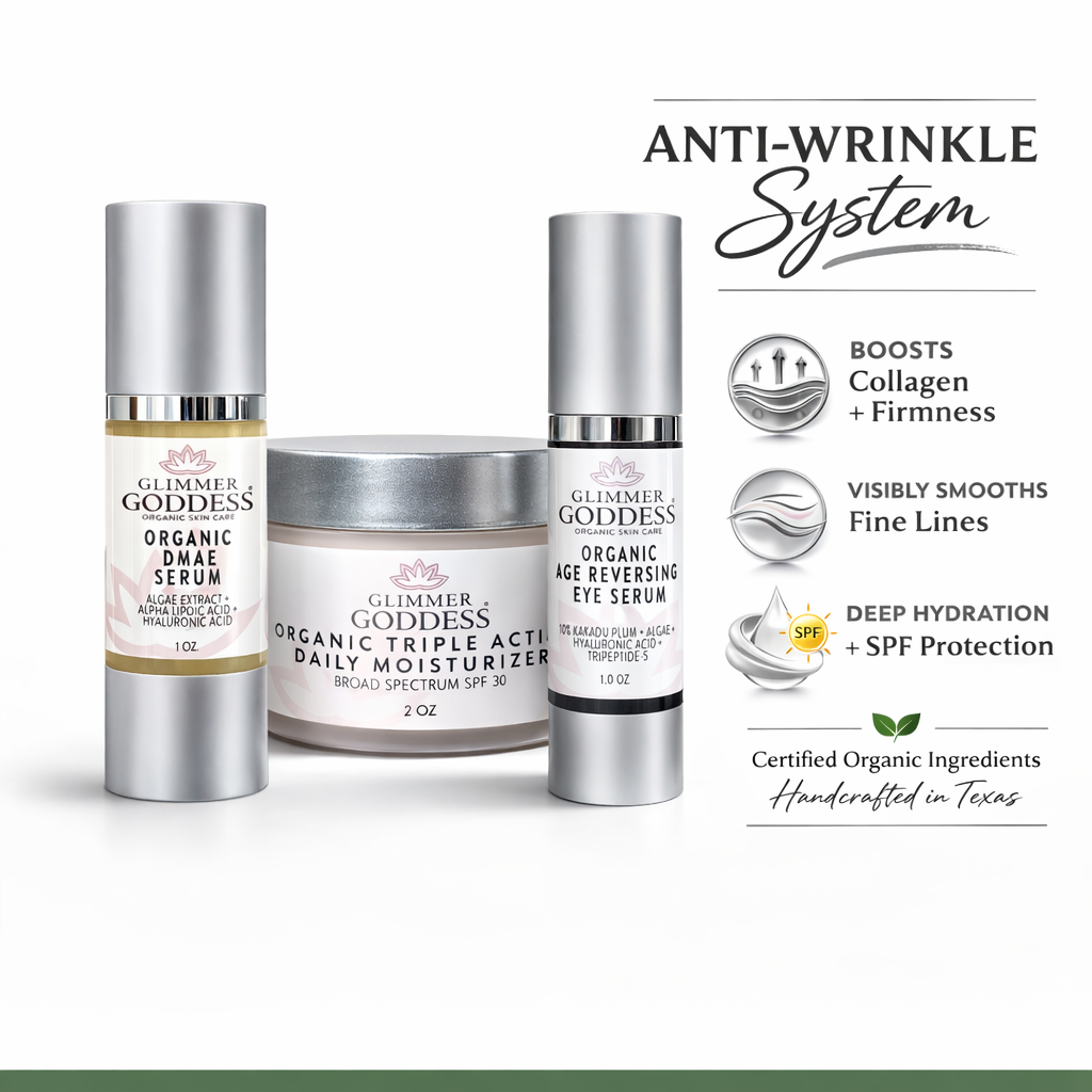 Organic Anti-Wrinkle Rejuvenation Kit - Tighten Brighten & Moisturize