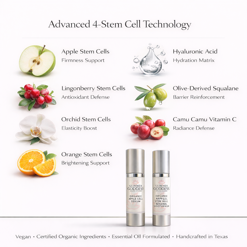 Organic Apple Stem Cell Anti-Aging Duo | Hydrating Serum & Moisturizer for Firm, Radiant Skin