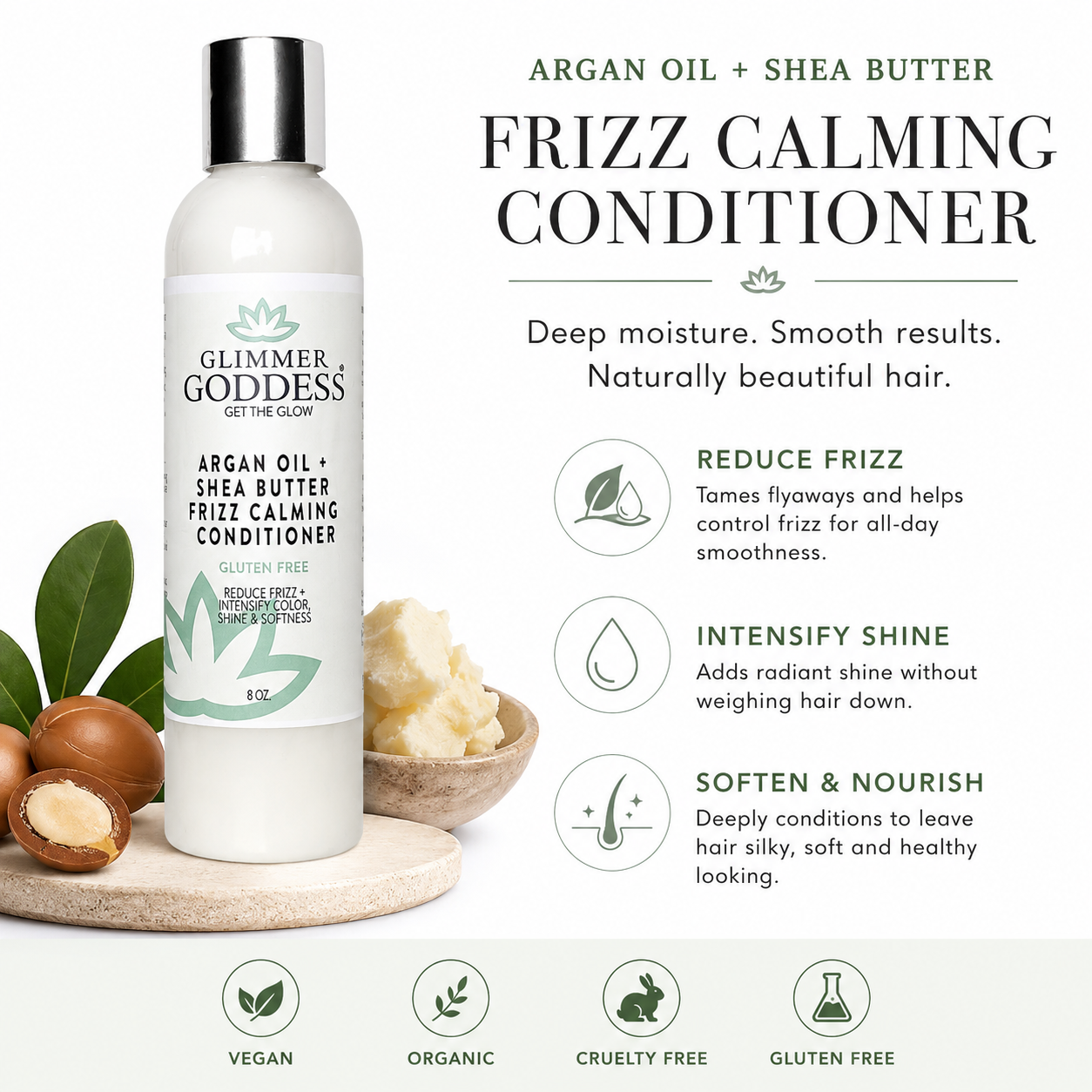 Organic Argan Oil Hair Conditioner with Shea Butter