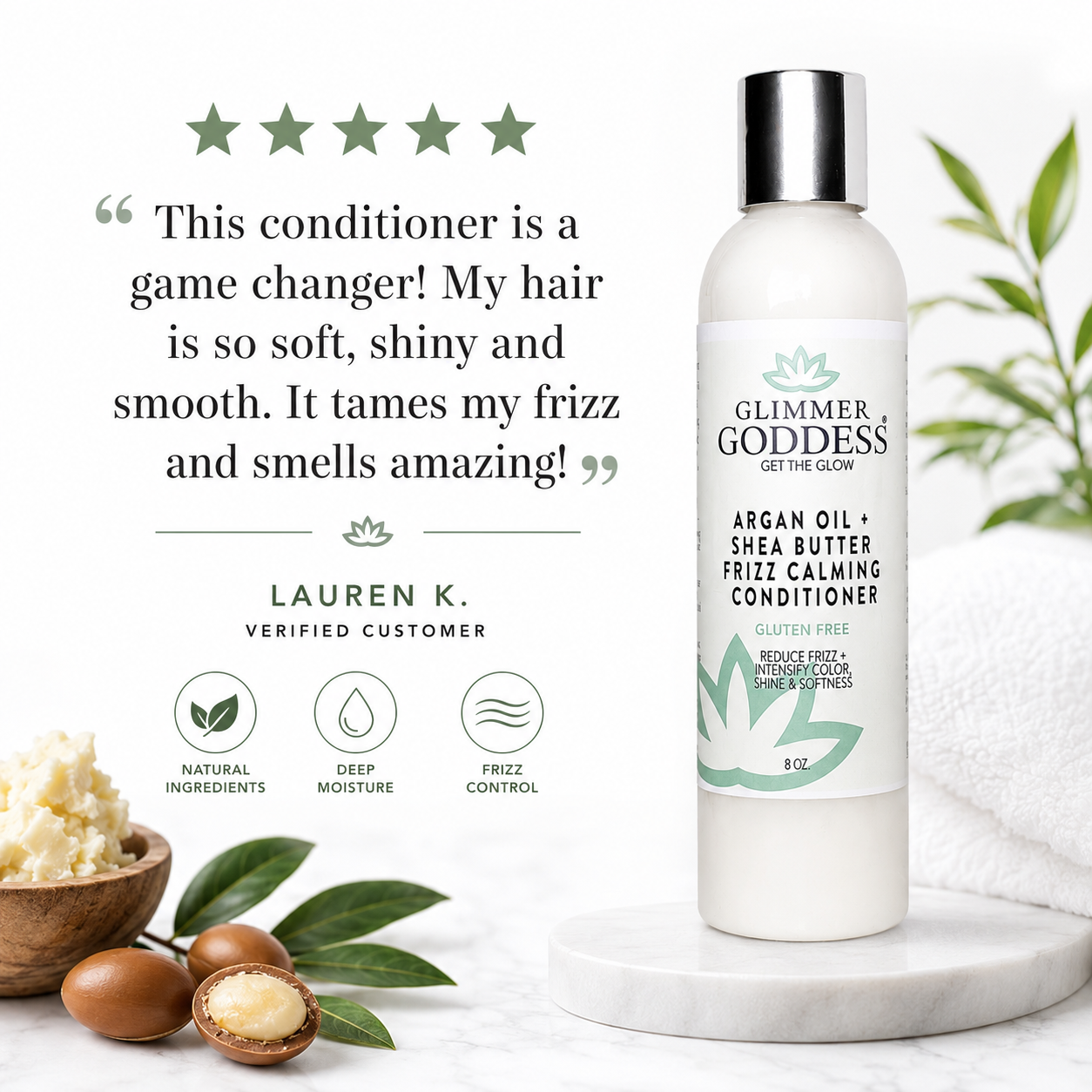 Organic Argan Oil Hair Conditioner with Shea Butter