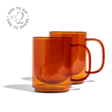 Cove 12oz Glass Mug - Set of 2 - Amber