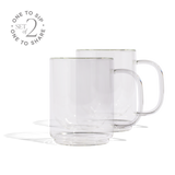 Cove 12oz Glass Mug - Set of 2 - Clear - Restocking Mid March