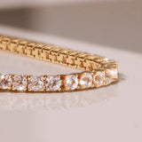 Lab Grown White Sapphire Tennis Bracelet