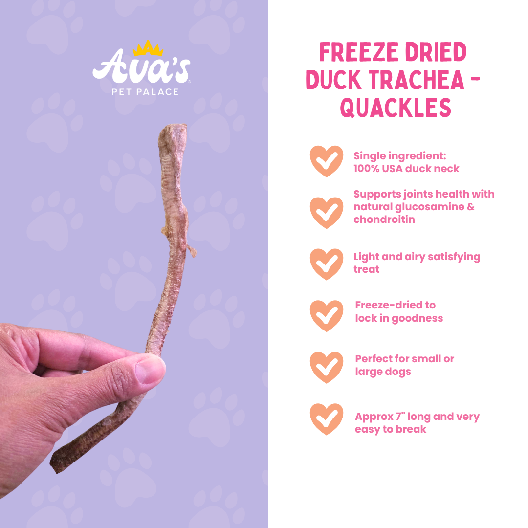 Freeze Dried Duck Trachea - Quackles