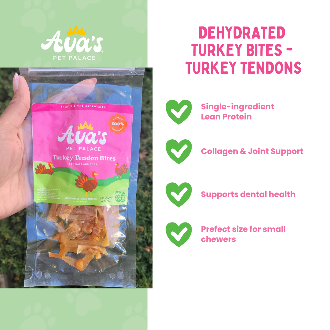 Turkey Tendon Jerky Dog Treats - Turkey Bites