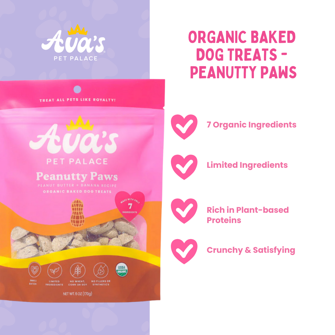Organic Baked Dog Treats - Peanutty Paws