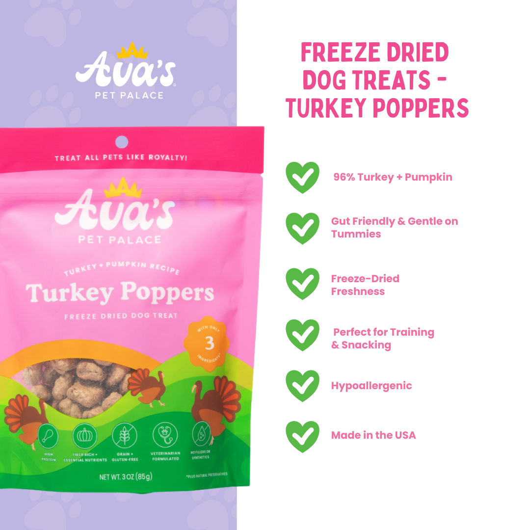 Freeze Dried Dog Treats - Turkey Poppers