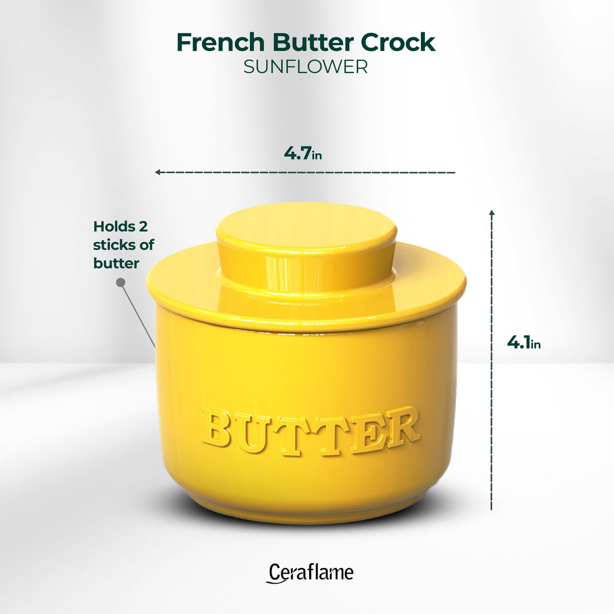 French Butter Crock - Premium Ceramic