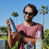 Stainless Steel Cocktail Shaker and Martini Glass Barware Set, Steel