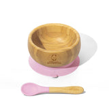 Bamboo Baby Bowl with Suction Base and Spoon