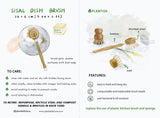 Natural Sisal Dish Brush – Bamboo Handle