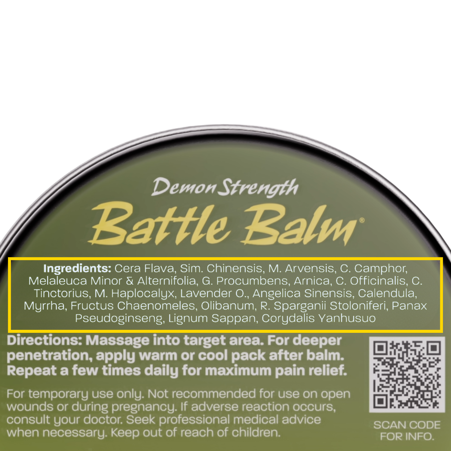Battle Balm® - Demon Strength All Natural & Organic Pain Relief Cream