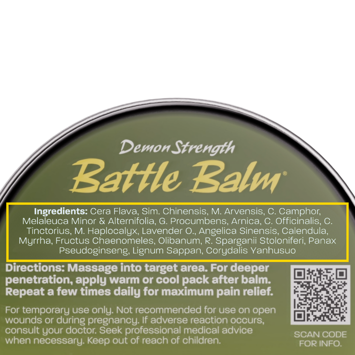 Battle Balm® - Demon Strength All Natural & Organic Pain Relief Cream