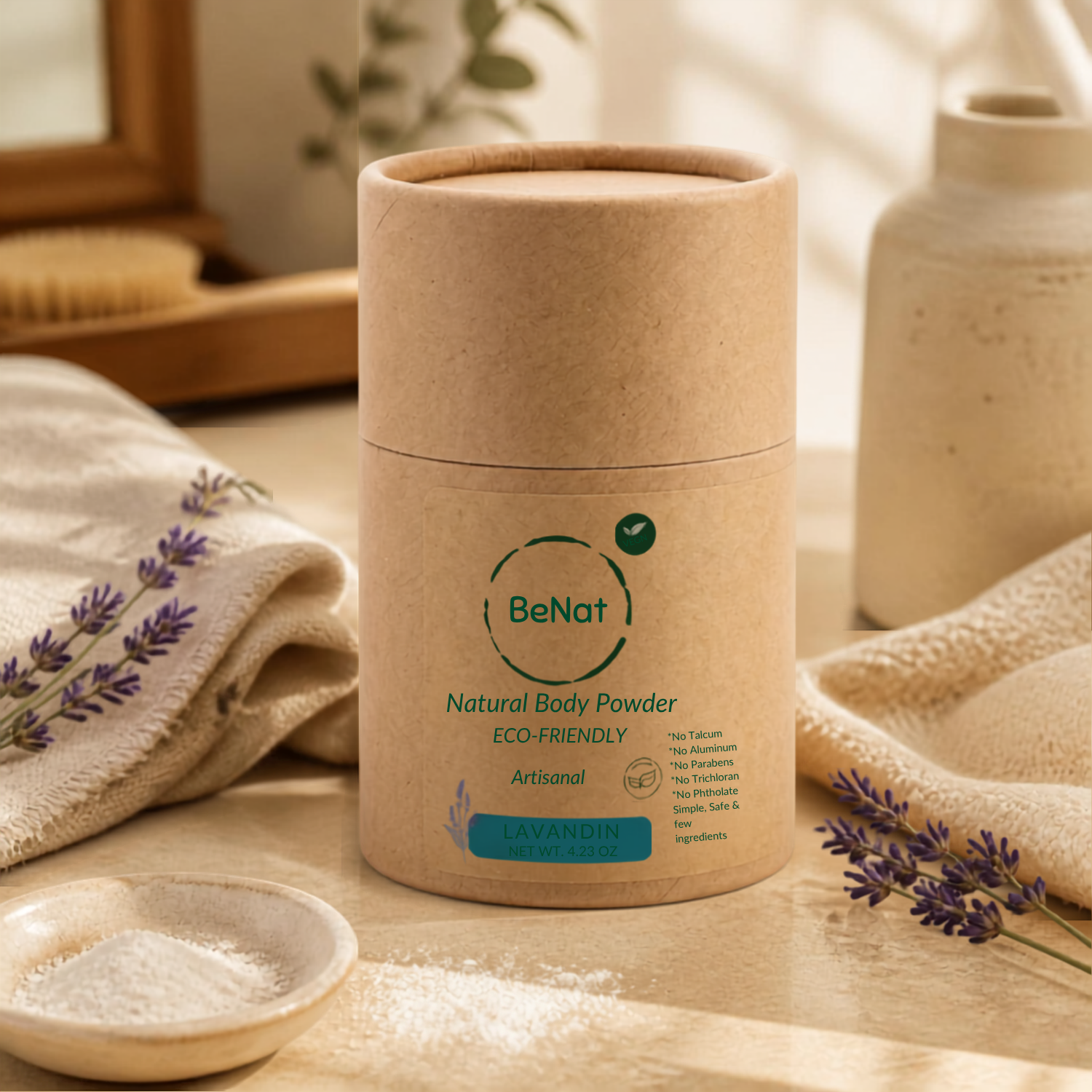 All-Natural Body Powder. Eco-Friendly.