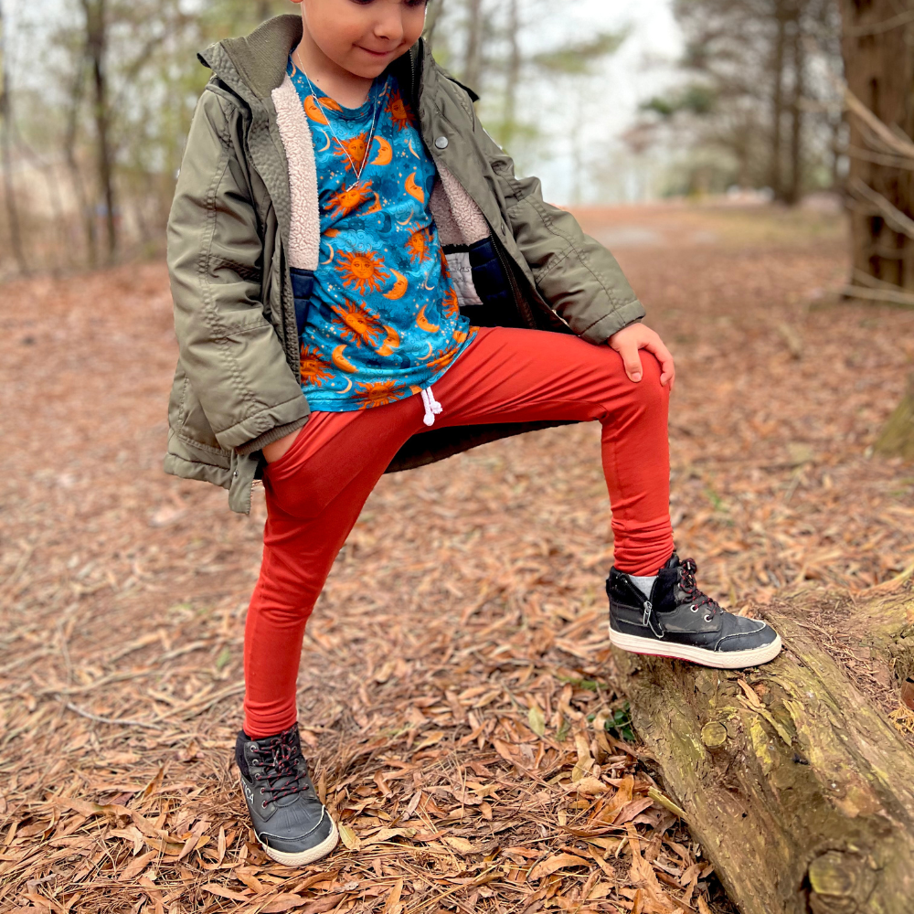 Bamboo Jogger Pants in Brick