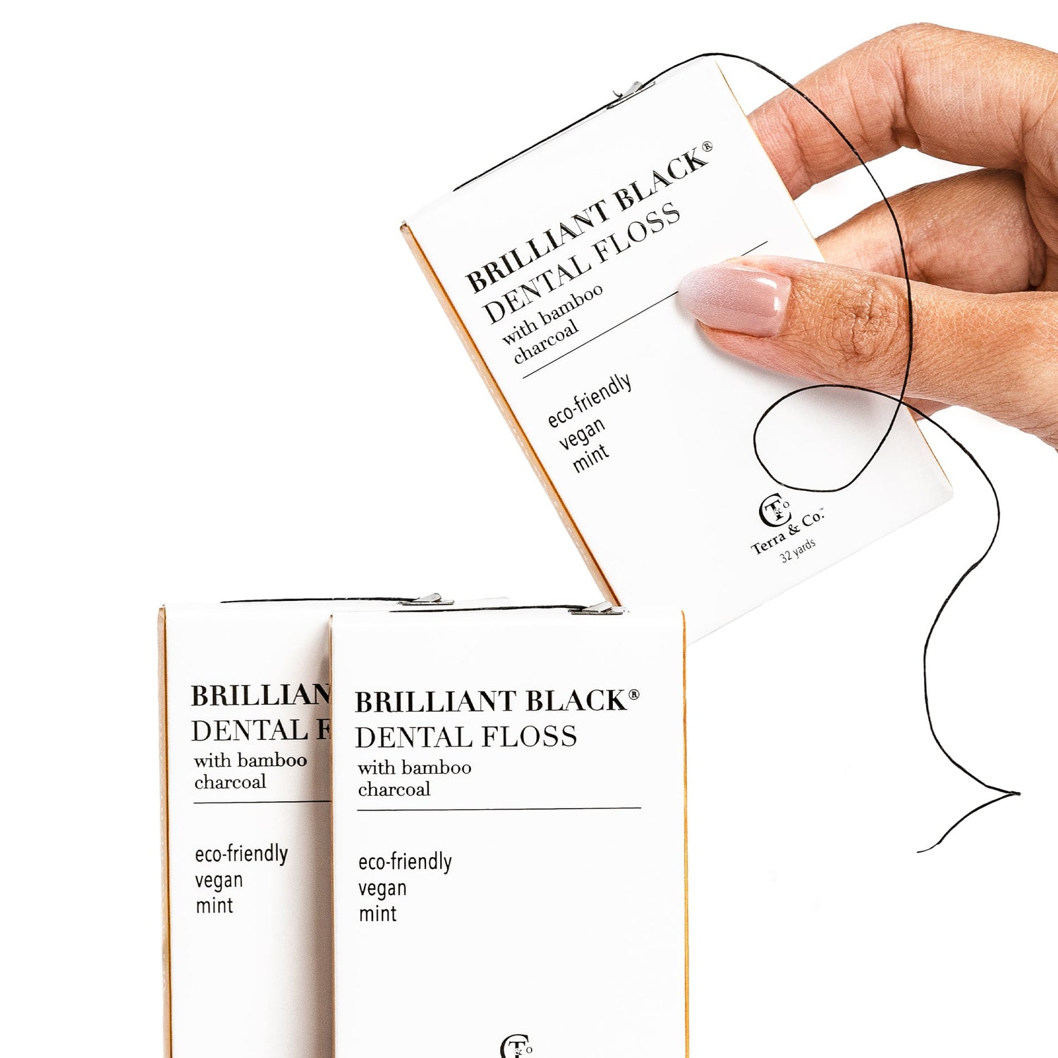 Brilliant Black® Floss – Whitens Between Teeth Naturally