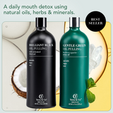 Terra & Co.® Oil Pulling Bundle – Gentle Green + Brilliant Black | Ayurvedic Detox, Enamel Protection & Whitening