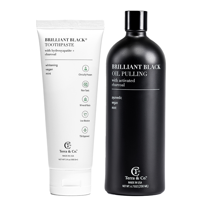 Brilliant Black® Toothpaste | Fluoride-Free Activated Charcoal Whitening – Terra & Co.