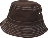 Boys and Girls 100% Cotton Twill UPF 50+ Wharf Hat | Chocolate Brown (Dyed & Finished in USA*)