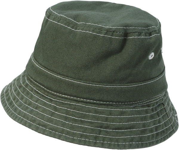 Boys and Girls 100% Cotton Twill UPF 50+ Wharf Hat | Olive (Dyed & Finished in USA*)