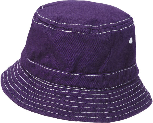 Boys and Girls 100% Cotton Twill UPF 50+ Wharf Hat | Purple (Dyed & Finished in USA*)