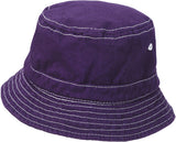 Boys and Girls 100% Cotton Twill UPF 50+ Wharf Hat | Purple (Dyed & Finished in USA*)