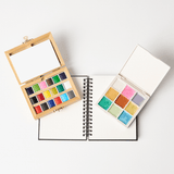 Watercolor Essentials Bundle | Bamboo Case, Metallics, & Paper Pad