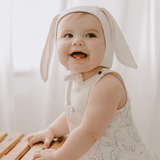 bonnet hat with ears | Ivory
