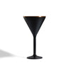 Stainless Steel Stemmed Martini Glass , Black