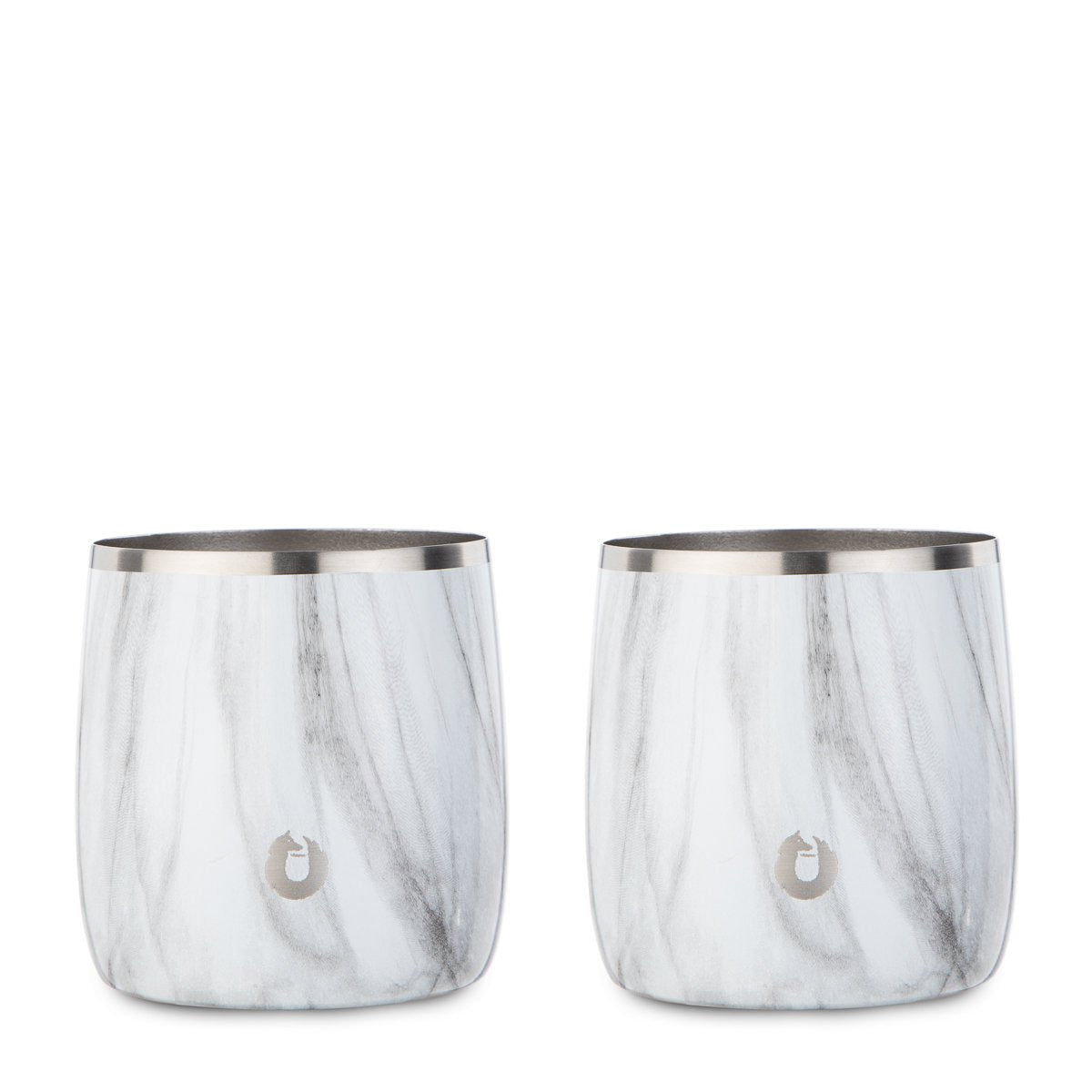 Stainless Steel Rocks Glass, Set of 2 - Marble – AwearMarket