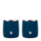 Stainless Steel Rocks Glass, Set of 2 - Navy