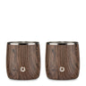 Stainless Steel Rocks Glass, Set of 2 - Dark Walnut